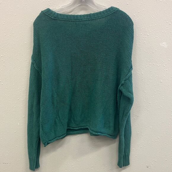 American Eagle Women's Green Knit Dolman Sleeve Scoop neck Sweater SMALL 740 - Picture 6 of 6